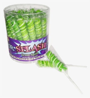 Green & White Color Splash Green Apple Unicorn Lollipops - Alberts Cherry Twist Pops #3661192