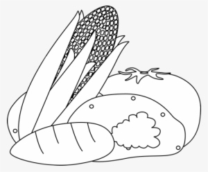 Vegetable Clipart Sayur - Vegetables Clipart Black And White Png #3663300