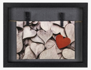 "cavo" Portrait Frame Gallery, Black, - Rustic Hearts Background #3663346