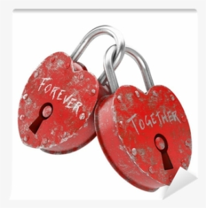 Concept Of Love Forever With Padlock Wall Mural • Pixers® #3664568