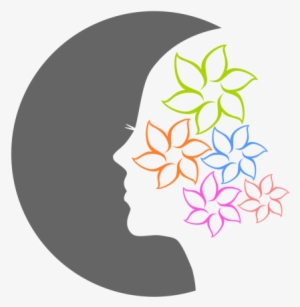 Female Face Flower Logo Object - Woman Face Free Logo #3664730