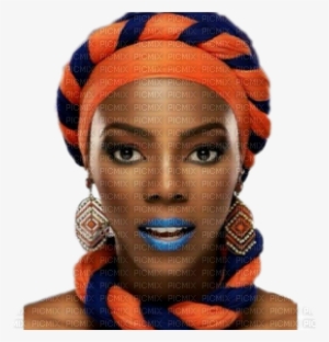 Woman Face Africa Bp - Dress With African Scarf #3665114