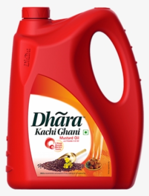 Dhara Kachhi Ghani Mustard Oil, 5 Liter Bottle - Price Of Dhara Mustard Oil #3666076