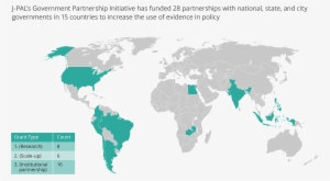 Map Showing That J-pal's Government Partnership Initiative - Visa Policy Of Usa #3666594