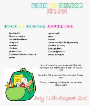 Pack To School-school Supplies Drive #3666802