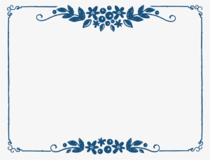 Blue Leaf Frame - Portable Network Graphics #3666853