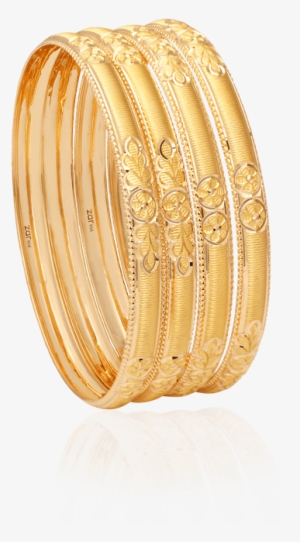 Traditional Gold Bangles, Hollow & Flat Bangles Design - Bangle #3667233
