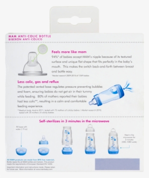 Mam Self Sterilising Anti-colic Bottle 260ml 3 Pack #3668092