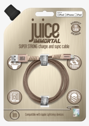 Juice<sup>®</sup> Apple Lightning Immortal Cable - Juice Sound Square Portable Bluetooth Speaker Blue #3669229