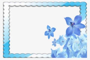 Png Photo Frame Download - Screen Backgrounds Blue Flowers #3669767