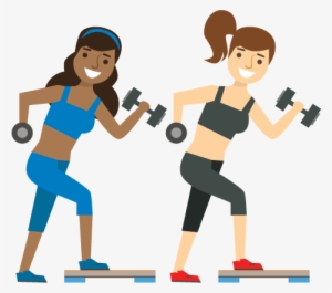 Icon Of 2 Smiling Women Working Out - Girls Working Out Clipart #3669826