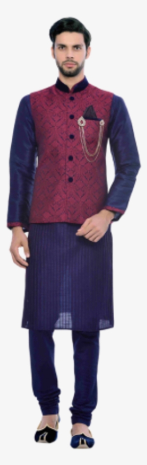 Mens Attractive Blue Kurta - Gents Kurta Pajama Png #3670258