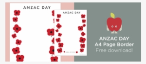 A Page Border Template That Can Be Printed And Photocopied - Anzac Day #3670743