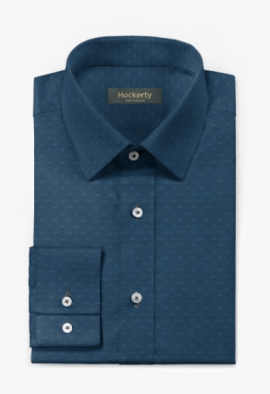 Blue Micropattern 100% Cotton Shirt - Tailor And Cutter Shirts #3670886