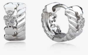 Lady's Sterling Silver Earrings - Cubic Zirconia 925 Sterling Silver Earrings-libena #3671477