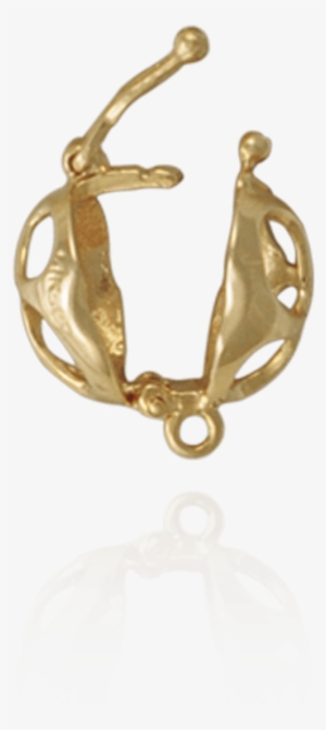 Cage Clasps With Open Circle Design - Gold #3671506