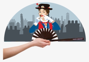 Mary Poppers Fans Swish Embassy - Hand Fan #3671537