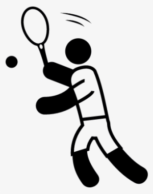 Sportive Man Playing Tennis Vector - Icono De Deportista #3671883