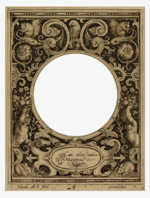 Explore Vintage Labels, Vintage Clip And More - Portret Van Karel De Grote In Medaillon Binnen Rechthoekige #3672351