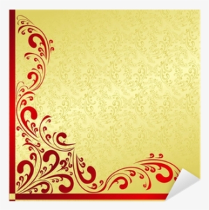 Luxury Background Decorated A Vintage Border - Gold And Red Background Png #3672398