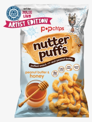 4oz Bag Of Peanut Butter And Honey Nutter Puffs - Popchips Nutter Puffs Peanut Butter & Honey #3672508