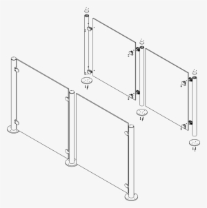 Ashby Glass Post Mounted Acrylic Signs Glass Clamps - Glass #3672771