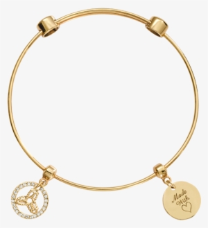 B1044g19 - Nikki Lissoni Charm Bangle Gold-plated With Two Fixed #3672957