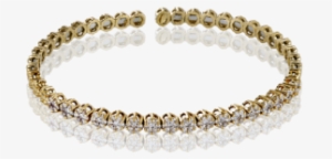 Diamond And Gold Bangle Bracelet B1003 #3672979