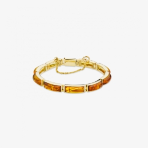 Gold Bracelet With Cognac Amber - Gold #3673060
