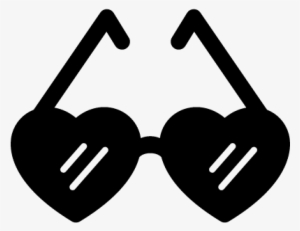 Heart Shaped Sunglasses Vector - Heart Shaped Glasses Svg #3673376