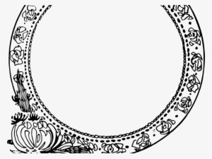 Oval Clipart Round Flower - Border Png Round #3673774
