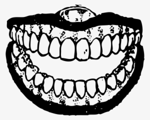 Free Download - Teeth Black And White Png #3674272
