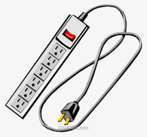 Power Bar Royalty Free Vector Clip Art Illustration - Extension Cord Transparent Background #3674843