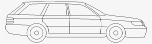 Audi A6 Seite 3d View - Line Art #3675171