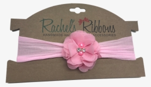 Sheer Headband W/ Pearled Sweetheart - Rose #3675544