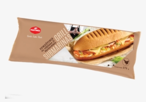 Grill Baguette Sandwich With Chicken And Vegetables - Fast Food #3675762