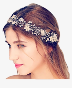 Bride White Hair Hairband Girl @kanwalmemon808 @picsart - Jjshouse Gorgeous Crystal Rhinestone Alloy Headbands #3675965