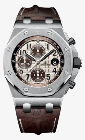 Royal Oak Offshore Ivory Dial Brown Alligator Leather - Audemars Piguet Offshore Safari #3676704