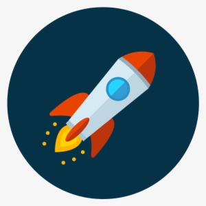 Rocket Icon Vector - Circle #3676905