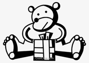 Bear Opening His Birthday Gift Royalty Free Vector #3677610