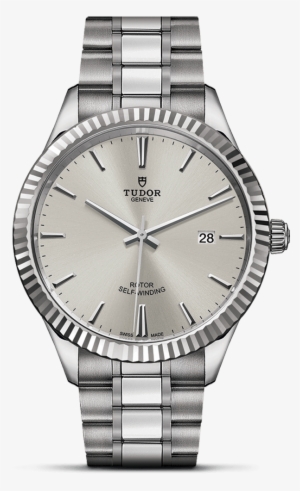 Silver Dial - Tudor Style 38mm Blau #3677896