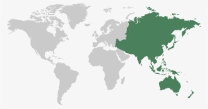 Asia And Australia - World Map With South Africa #3679318