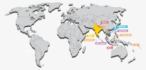 Asia Projects Map - India In World Political Map #3679521
