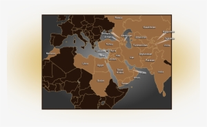 Map Of Cnetral And Southwest Asia With Country Names - Atlas #3679540