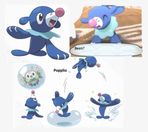 Popplio Sea Lion Pokémon Sun Moon Water Starter - Pokemon Cat Sun And Moon #3680161