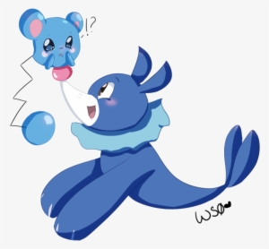 Azurill And Popplio By Whitestorm0 On Deviantart - Cute Azurill #3680403
