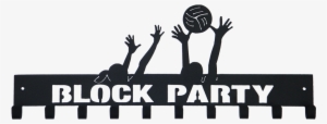 Block Party Volleyball Medal Display - Block Party Logo Volleyball #3681610
