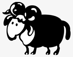 Vector Illustration Of Mountain Goat Ram With Horns - Cartoon #3682541