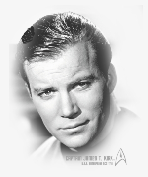 Star Trek Captain Kirk Portrait Men's Ringer T-shirt - William Shatner James Kirk #3684989