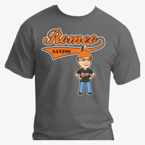 Romeo Santos Tee Shirts Sports Gray - Cartoon #3685557